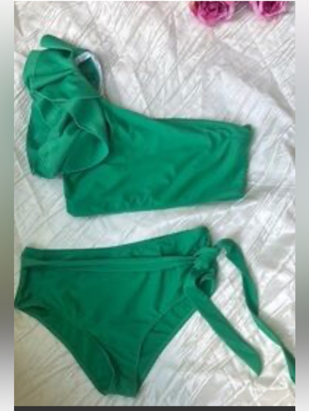 Shein bathing suit, green, medium, new